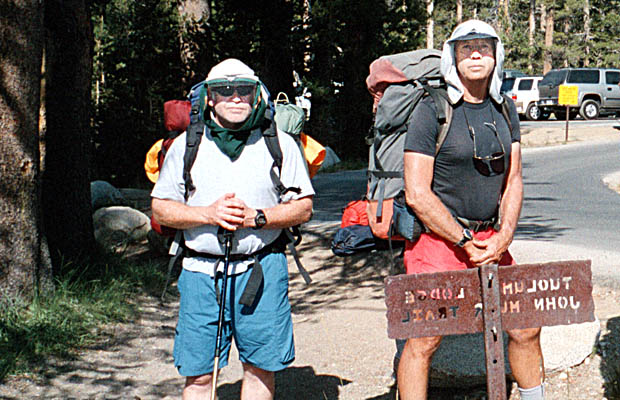 Pat and Peter starting on the JMT at Tuolumne Meadows Ranger Station