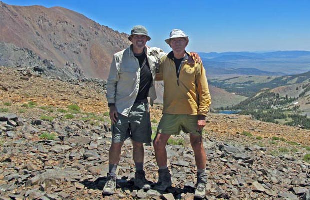 Jim K. and Peter on the high point between Summit Lake and Virginia Lakes.