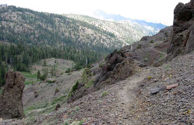 The descent to Ebbets Pass from below Noble lake