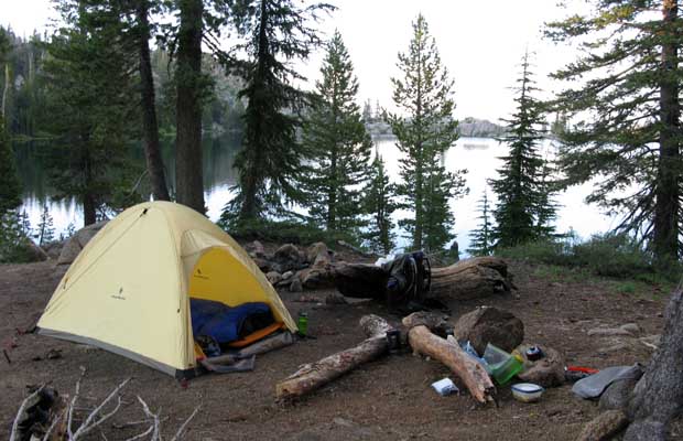 Excellent campsite at Upper Kinney Lake