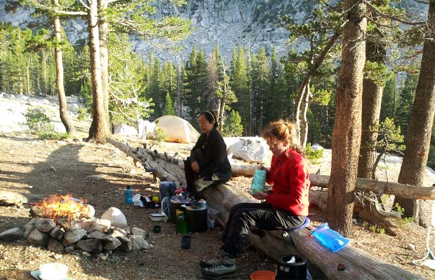 Another great campsite, with fire, in the upper section of Colby Meadow