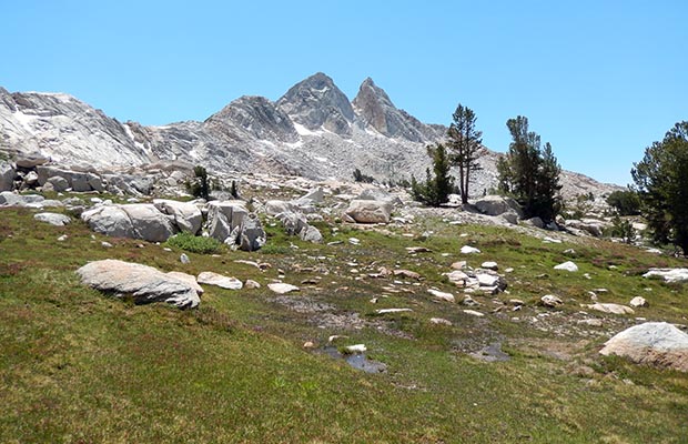 The Finger Peaks to the south of the Sawtooth Ridge.