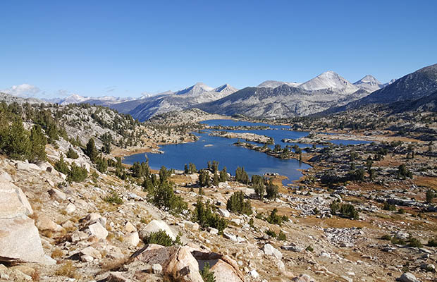 Looking back at Marie Lake from Selden Pass.