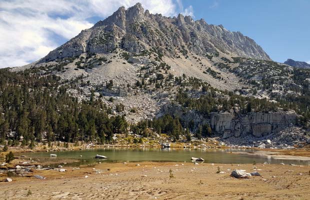 The small lake just south of the Bench Lake trail intersection.