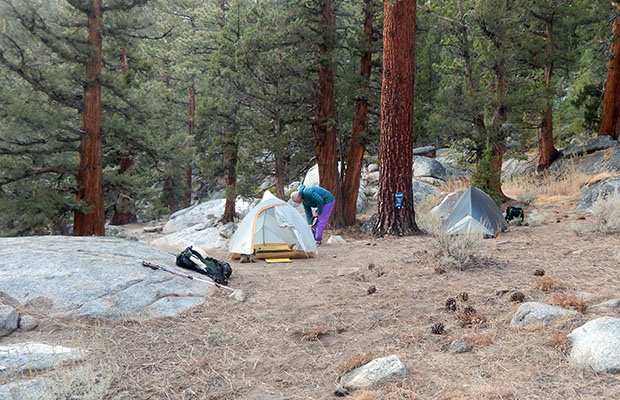 Our surprise campsite on the Bear Creek Trail