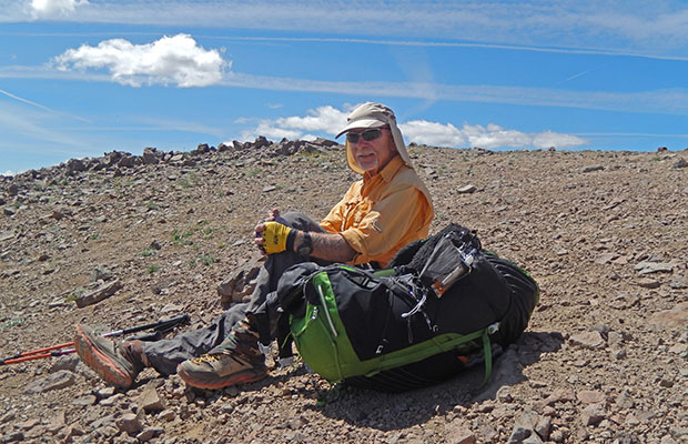 Bob taking a more conventional rest at 11,000'