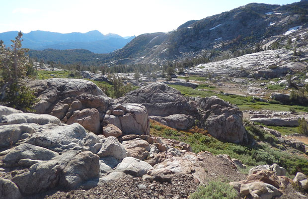 Looking east from our future campsite