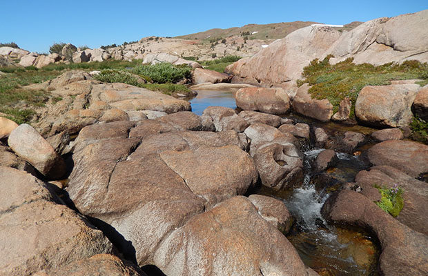 The beautiful creek next to our future campsite