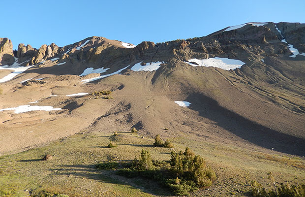 The mining road to the old Tungsten mine at Snow Lake