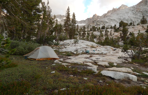 My campsite for two nights near Izaak Walton Lake.