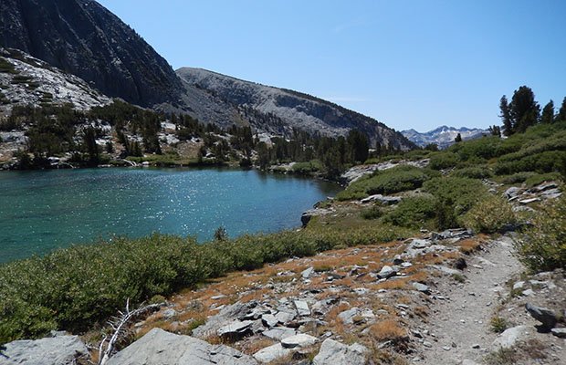 Descending from Duck Pass to the Duck Creek Outlet.