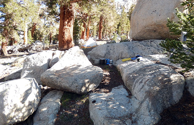 My kitchen at the Foxtail camp near the Upper Soldier Lake.