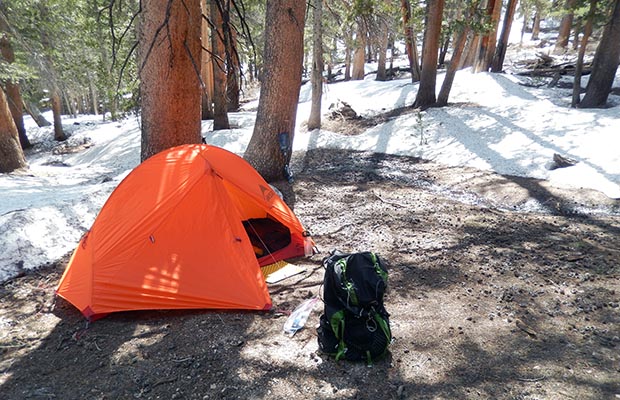 My MSR Access 1, four season tent at Corral spring. No water shortage.