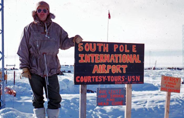 Me at the South Pole Station - flown in by a VX6 C-130BL