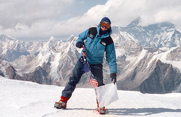 Self on the summit of Mera Peak.