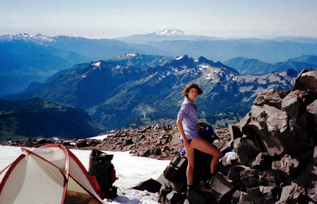 Our first camp on Rainier ... at 8,600' between Paradise and Camp Muir.