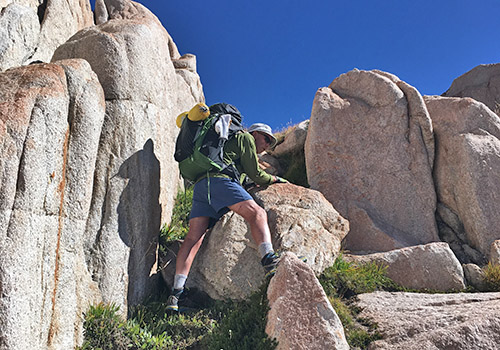 The last vertical move before reaching Black Bear Lake.