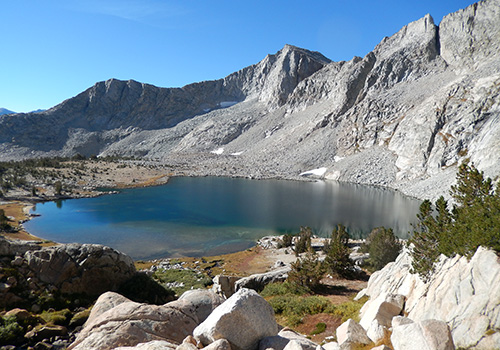 Merriam Lake - the real starting point of our High Route crossing.