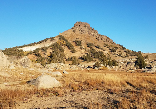 The northwestern face of Grizzly Peak seen from the Meadow.