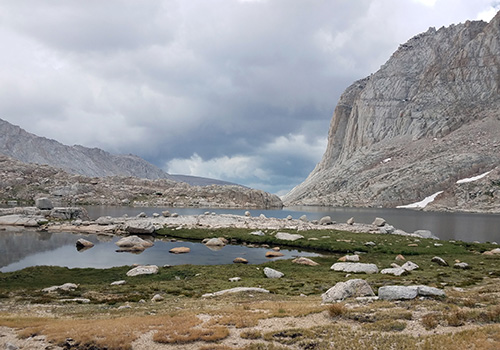 Looking south down the length of Sky Blue Lake