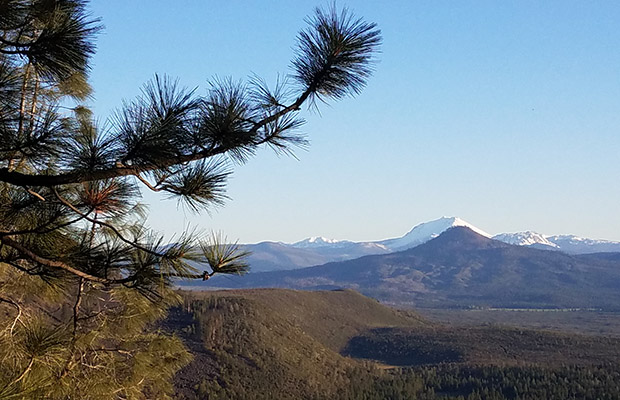Looking southeast toward Mount Lassen from Cache 22