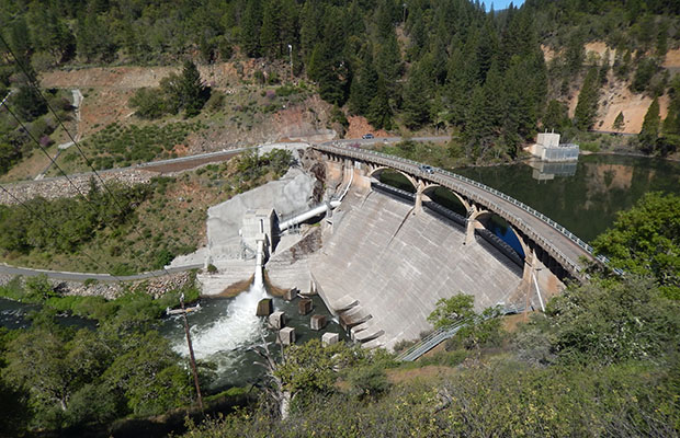 Lake Britton dam, a few miles east of Burney Falls