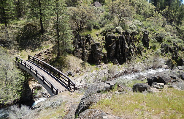 The bridge across Rock Creek, a few miles west of Lake Britton dam