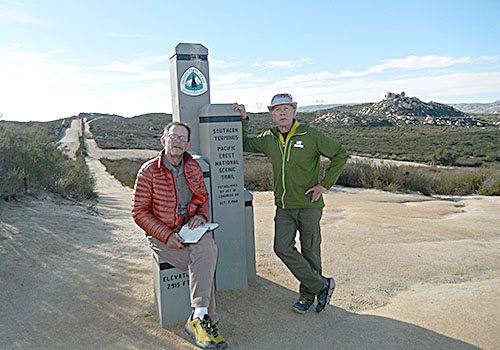 Randy and the Tinman at the southern terminus of the PCT.