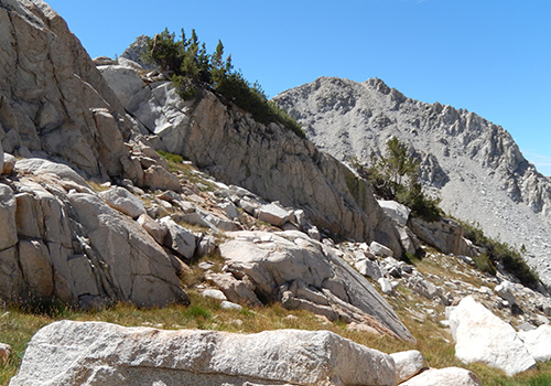 Below the western side of Bighorn Pass - a little gnarly