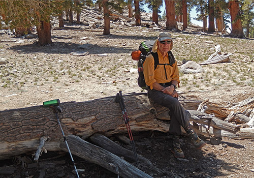 Bob at our highest point, along the flank of Olanche Peak.