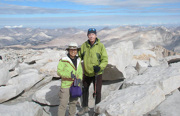 August 2012: At the end of the JMT with Jeanne Furukawa - on the summit of Whitney.