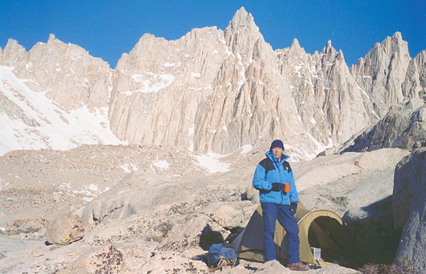 May 1990: Relaxing at Trail Camp before the final push to Whitney summit.