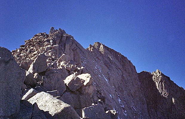 October 1991: Ascending [solo] the east ridge of Mt. Russell.